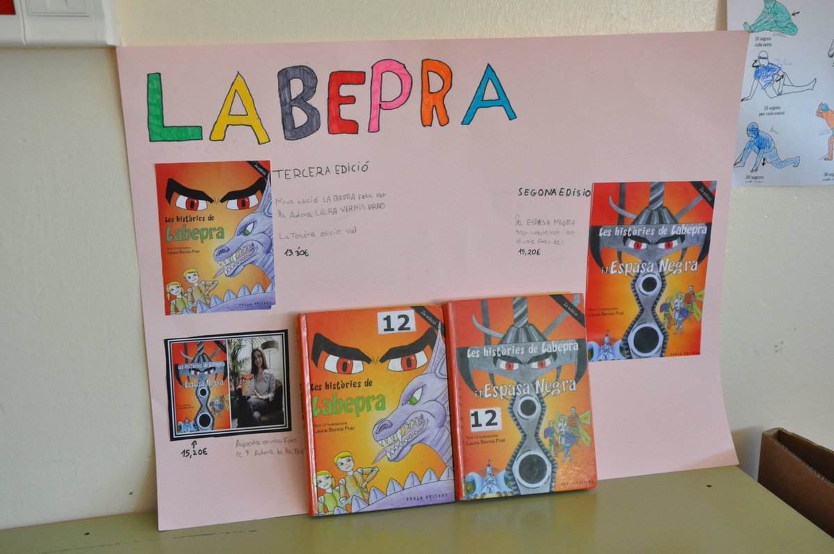 Labepra's tweet photo. El segon m'ha fet moltes preguntes sobre el procés creatiu de l'escriptura. I entre els seus treballs, m'ha cridat l'atenció un mural publicitari:
 
@laurabernis #Lletresalesaules @lletres #Labepra #literatura #llibres #Labepraalesescoles @CRPNoguera https://t.co/UXFOOdFJNN