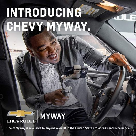 ChevyExecutive's tweet photo. Introducing Chevy MyWay! Chevy MyWay is a one on one virtual shopping experience with a Chevrolet product specialist. learn more by visiting https://t.co/TrIOR1oeNp https://t.co/uidXQj2Bgc