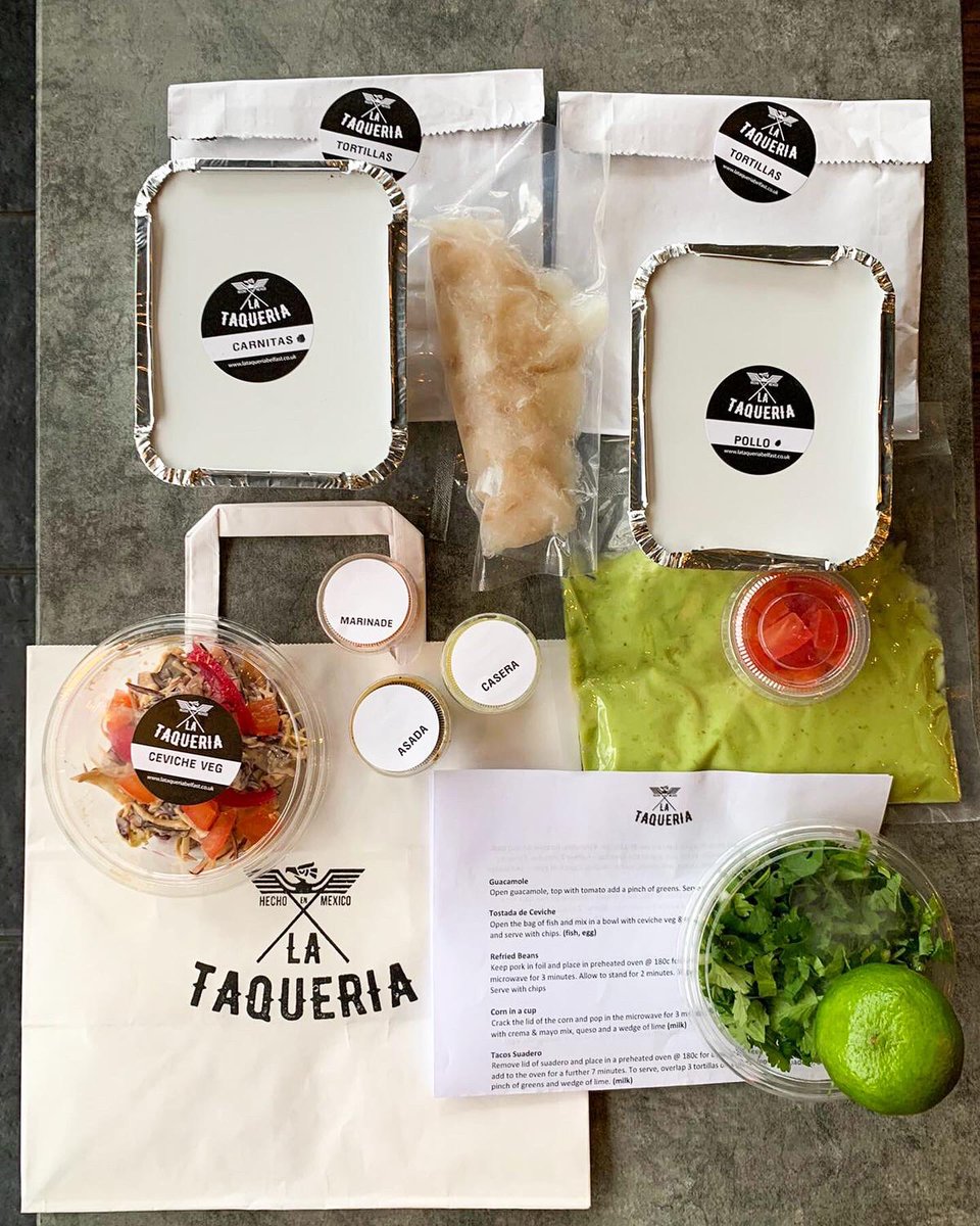 BelfastTaqueria's tweet photo. Weekend tacos? The answer is never no. Stuff your bake this weekend 🌮
PREORDER NOW: https://t.co/IYSwi1bMXy
#linkinbio #tacos #lataqueriaattucasa #deliverybelfast #heatathome #maitreddelivery #tacos #belfasttacos https://t.co/gp5hJs3MG4