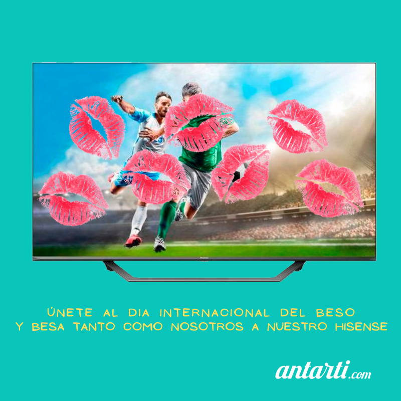 antartimedia's tweet photo. 💋 Bésame, bésame mucho💋 https://t.co/i7EXeZA61U
#FelizDiadelbeso 
.
.
#antarti #TV #Hisense #futbol #champions #league https://t.co/xtYdm7FqYq