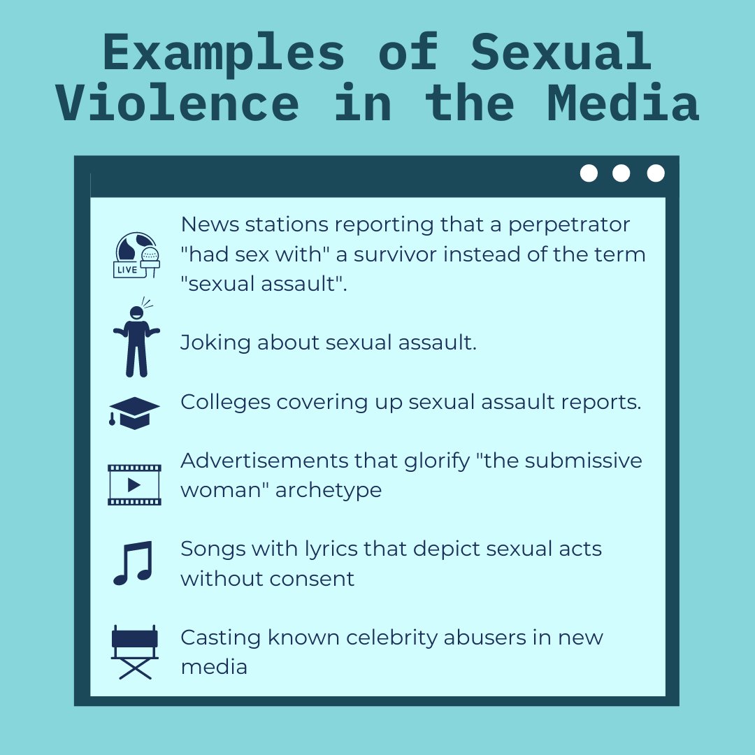 DasiOrg's tweet image. Some media messages create an environment that normalizes and condones sexual assault and abuse. "Small" comments or phrases in our language may not seem significant, but together they enforce a culture with an imbalance of power against survivors. #SAAM
