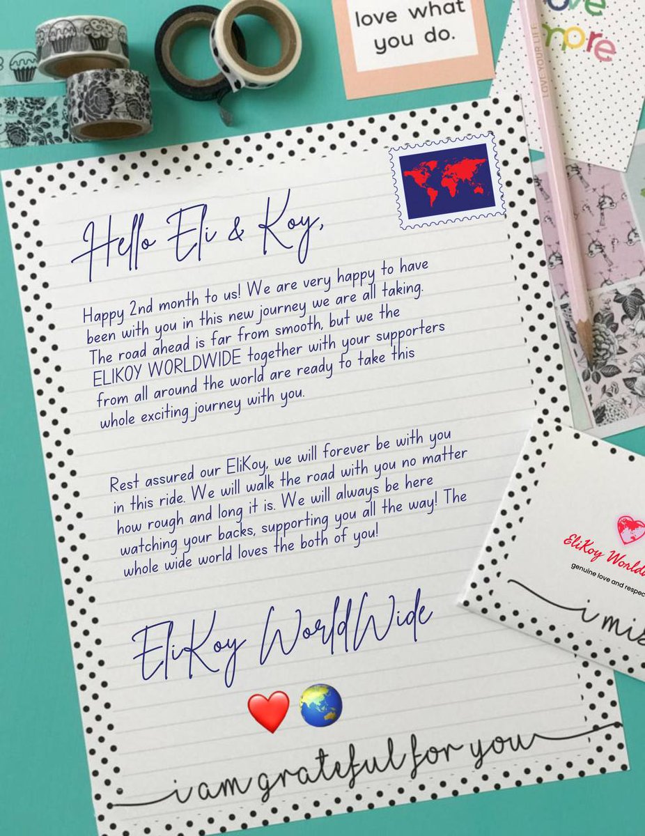 Today marks our 2nd month & what better way to celebrate than to express our love to  @elijahcanlas &  @kkydsnts.In this thread, you'll be seeing letters from fans from all around the world who wants to share their unending love and support to our EliKoy. #EKWWLetters2EliKoy