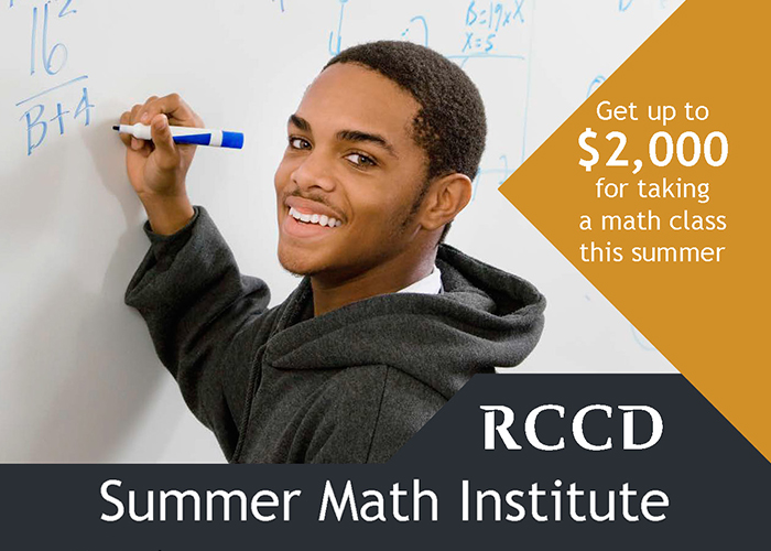Get Past Your Math Class This Summer. 2021 Summer Math Institute at Moreno Valley, Norco College and Riverside City Colleges is only 8 weeks – and tuition &amp; fees are FREE! - youtube.com/watch?v=FO20ZY…