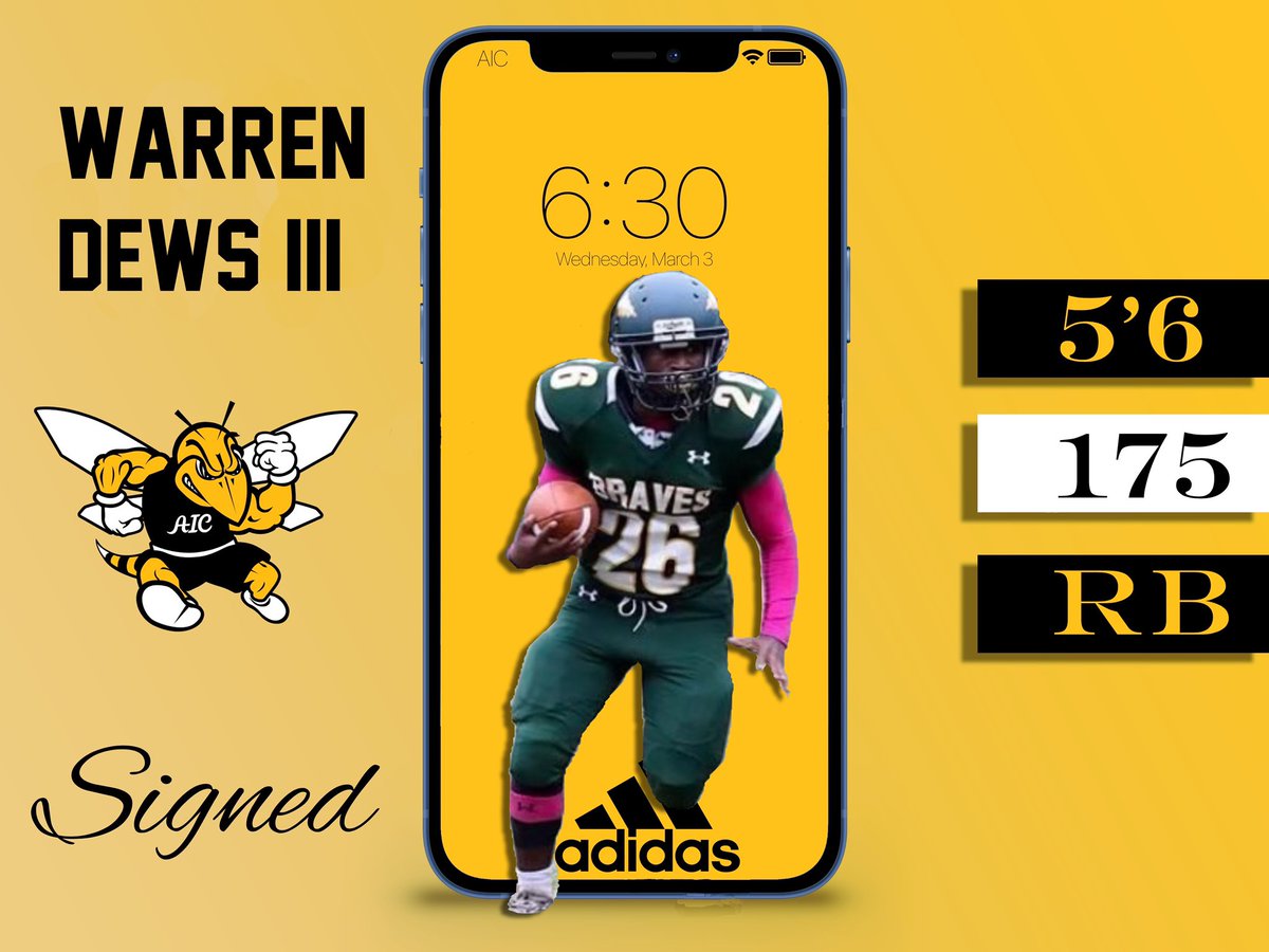 AICFootball's tweet image. 🚨Signed🖊️🚨

Welcome to the YellowJacket Family 🔥🐝

Warren Dews III
5’6 175 RB
Hinsdale, MA
Taconic HS

#21Jackets
#AIelite