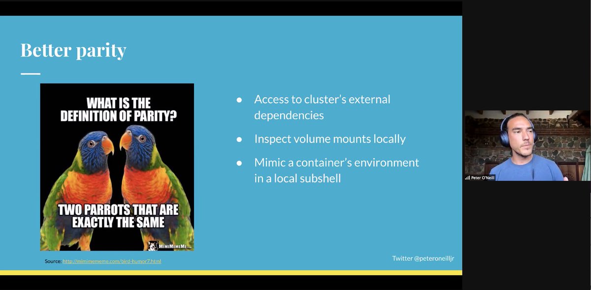 danielbryantuk's tweet image. Watching @peteroneilljr talking about the developing effectively with apps running on @kubernetesio using Go, VS Code, and @telepresenceio 2, at #DevOpsForEveryone with @joe_bignell
meetup.com/DevOps-For-Eve…
