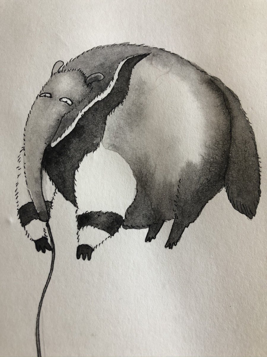 nancy_simenc's tweet photo. In Flight Meal #AnteaterloonDay #anteaters #animaloonies #animaloon_collective https://t.co/kmNsA8WEOn