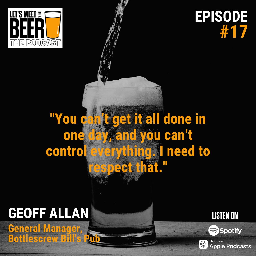mark_kondrat's tweet photo. For today’s episode of the #letsmeetforabeer podcast I met up with my friend Geoff Allan, the GM of Bottlescrew Bill’s Pub in Calgary, AB. Bottlescrew Bill’s is a family-run business and Calgary Institution - they’ve been serving beer for over 40 years!  https://t.co/5H8ZRrs9Y4 https://t.co/JQFufGf7wD