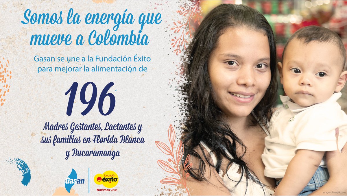 Fundacion_Exito's tweet photo. 196 madres lactantes 🤱, gestantes🤰 y sus familias serán apoyados con paquetes de alimentos nutritivos gracias a #Gasan que se une a la causa de lograr cero desnutrición. https://t.co/uMkOZ3EEGe