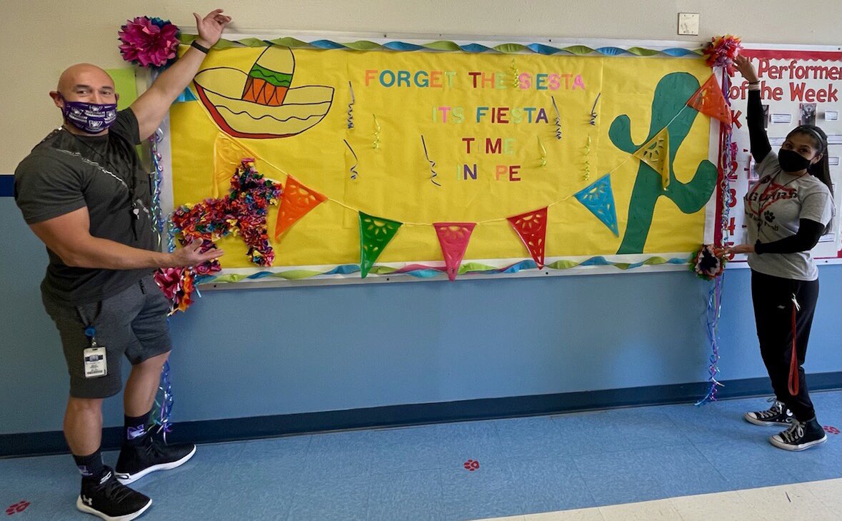 We know! No Fiesta in SA this year, but since it’s apart of us, we gotta keep FIESTA flowing. Decorating our bulletin board @NISDVillarreal_ Fiesta style. This was a fun board to work on. Thanks to my partner @Rose_Barrera08, appreciate the help. Also Edna Juarez🙏🏼