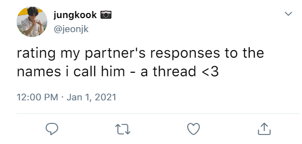 rating my partner's responses to the names i call him:  #yoonkook version