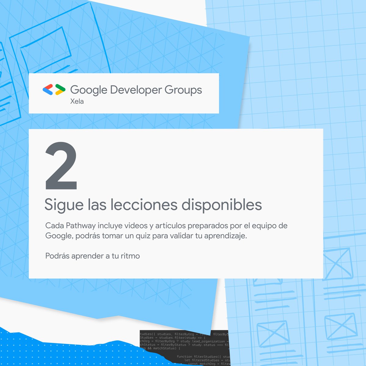 gdgxela's tweet photo. ¡Un, Dos, Tres!
Sección dedicada a darte a conocer recursos para que puedas ampliar tu formación en tecnología.
Hoy te presentamos: Google Learn. #GDGXELA #GoogleDevelopersGroup #GoogleLearn https://t.co/Hlz5NAtbUT