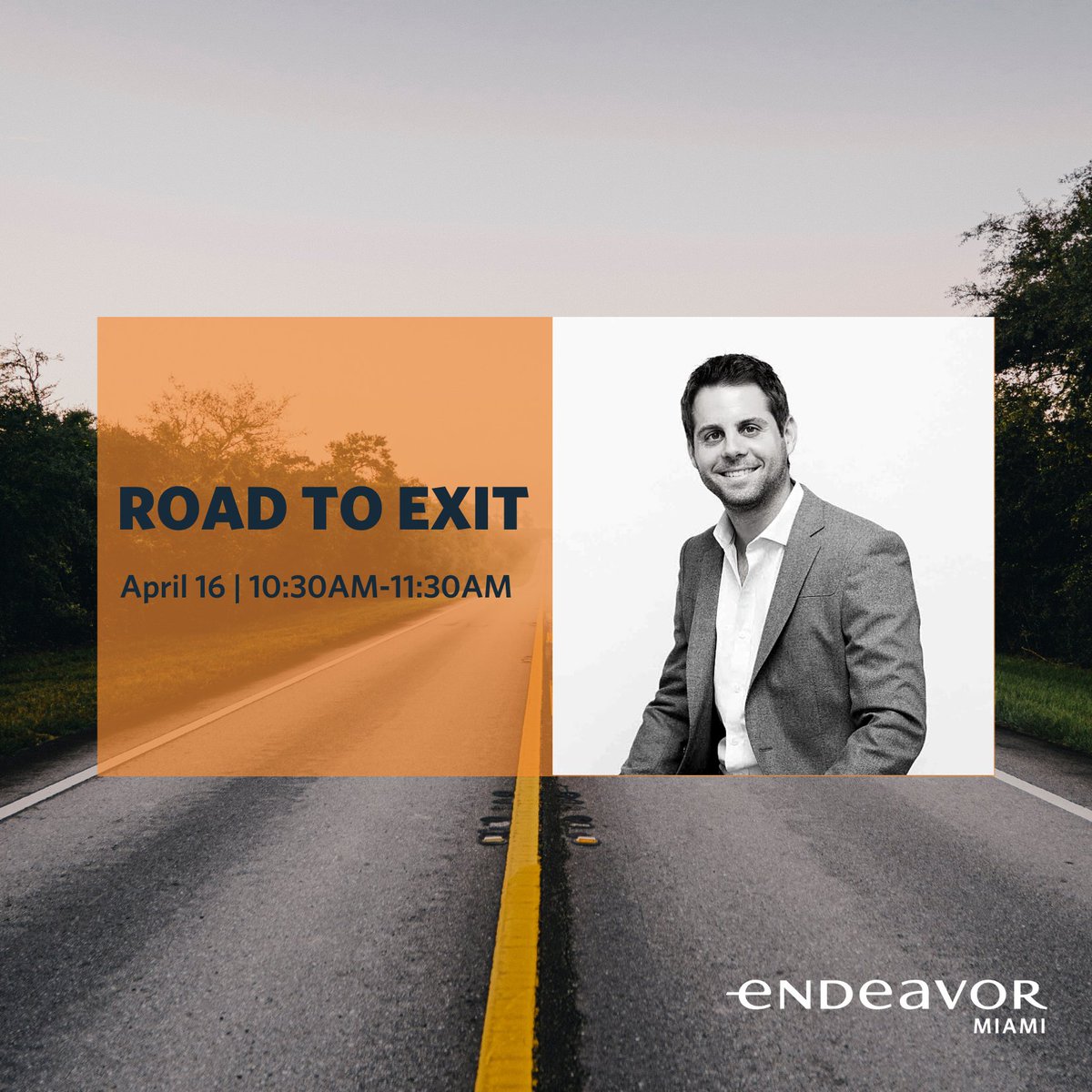EndeavorMIA's tweet photo. Hear from @abimandelbaum, co-founder and CEO of @You_Visit ! YouVisit was acquired in 2019 by EAB, a portfolio of Vista Equity Partners, one of the world’s largest and most prestigious Private Equity firms. RSVP to hear from Abi's journey on #RoadToExit: https://t.co/kefQZkgWvw https://t.co/5uPd7E0Blj