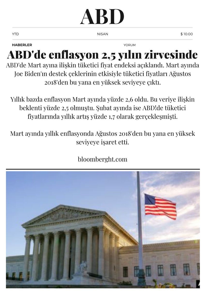 ABD'de enflasyon 2,5 yılın zirvesinde..