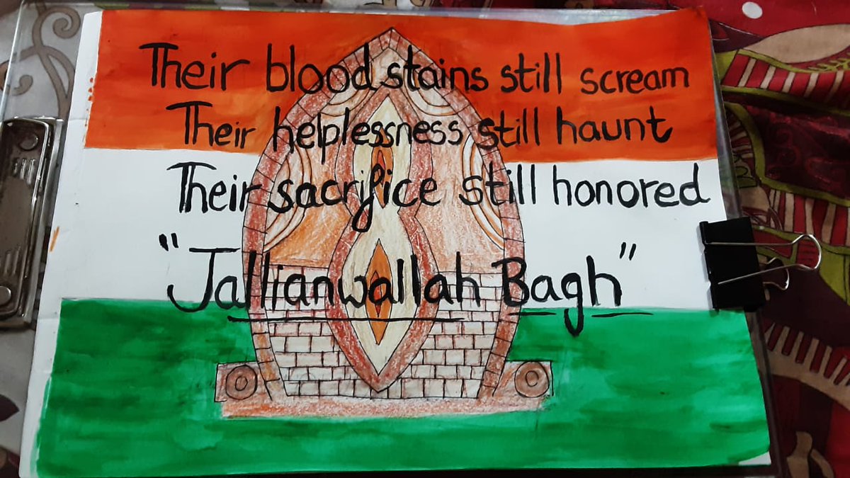 UnityMaximum's tweet photo. On account of India's freedom struggle Jalianwala bagh remembrance online poster making competition was conducted on 13 Apr 2021 at AECS Tarapur School of 5MGB @mumbai_group https://t.co/VVxxHhCabw