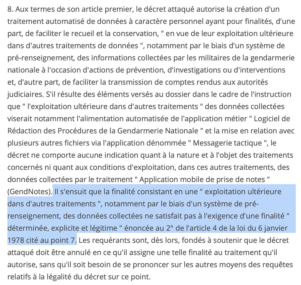 AlexArchambault's tweet photo. Annulation partielle par le Conseil d’Etat du Décret portant sur #GendNotes, l’application conçue pour faciliter le travail des gendarmes sur le terrain
Avec à la clé de sérieuses réserves visant à prévenir tout détournement de finalité
https://t.co/TWPIx81wJy https://t.co/SUFnVbbRsO