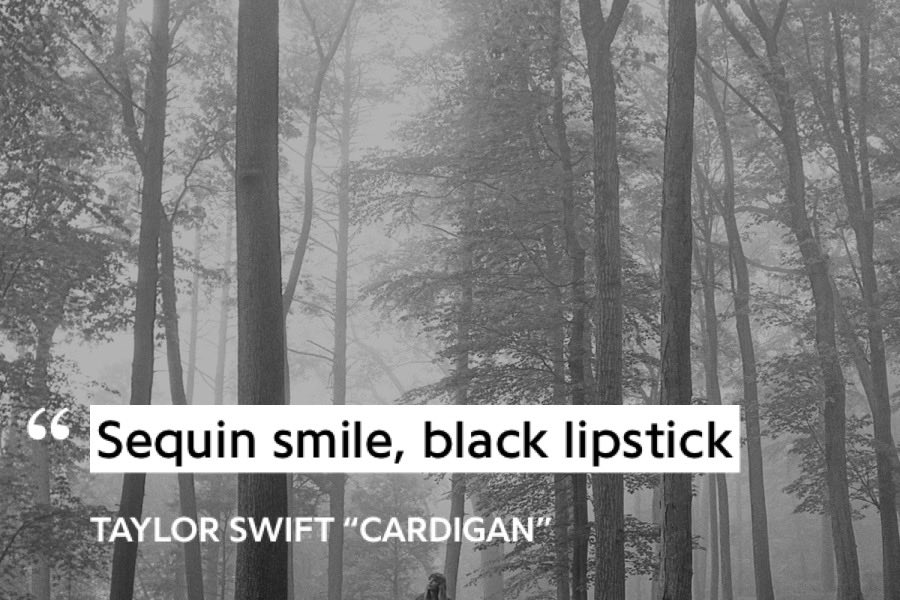 —taylor’s makeup looks as her lyrics about lipstick; a thread