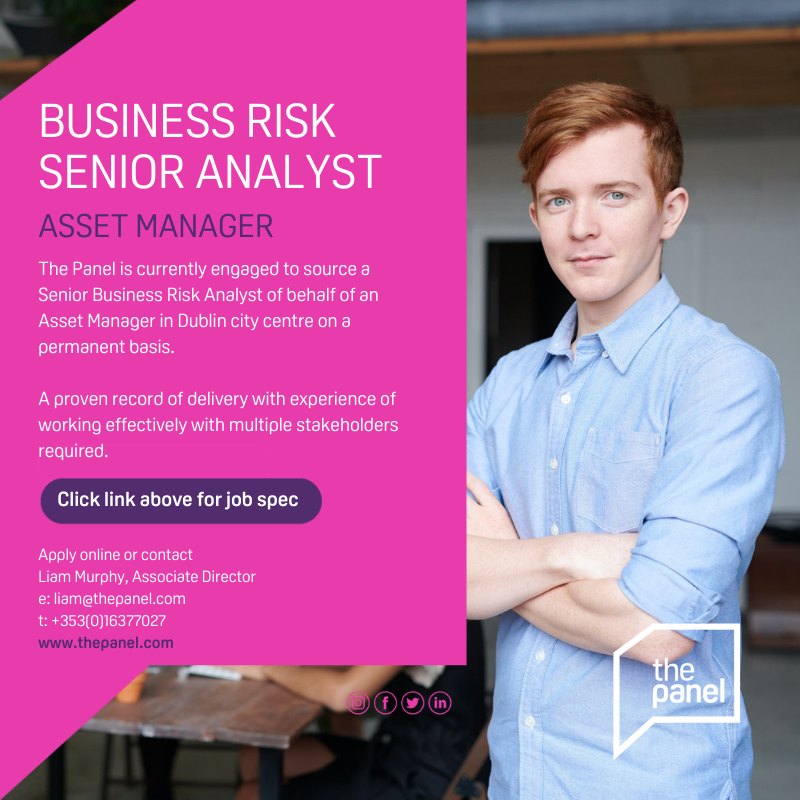 ThePanelDublin's tweet photo. Business Risk Senior Analyst (https://t.co/Tv6KSiJ3V7) role currently available with our client, an asset manager in Dublin.
For more information please contact Liam at liam@thepanel.com today.
#jobfairy #businessanalyst #riskanalyst #assetmanager #asssetmanagement https://t.co/boTBr4xhoY