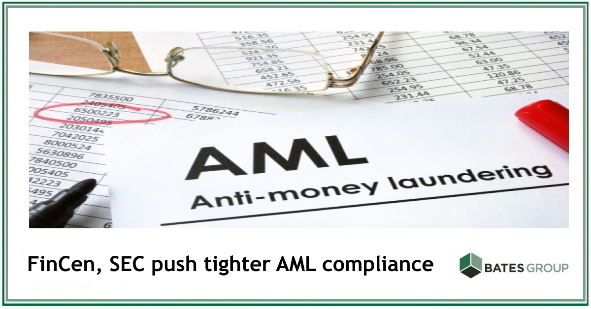 BatesGroup's tweet photo. In their push to tighten #AMLcompliance, #FinCen is seeking comments on beneficial ownership reporting — as the #SEC issues an alert on #SARs compliance. Our #AMLexperts explore the impact on firms https://t.co/xGupVezxGj #CTA # ANPRM #EXAMS #regulatorycompliance #brokerdealers https://t.co/hVmY5bEYKu