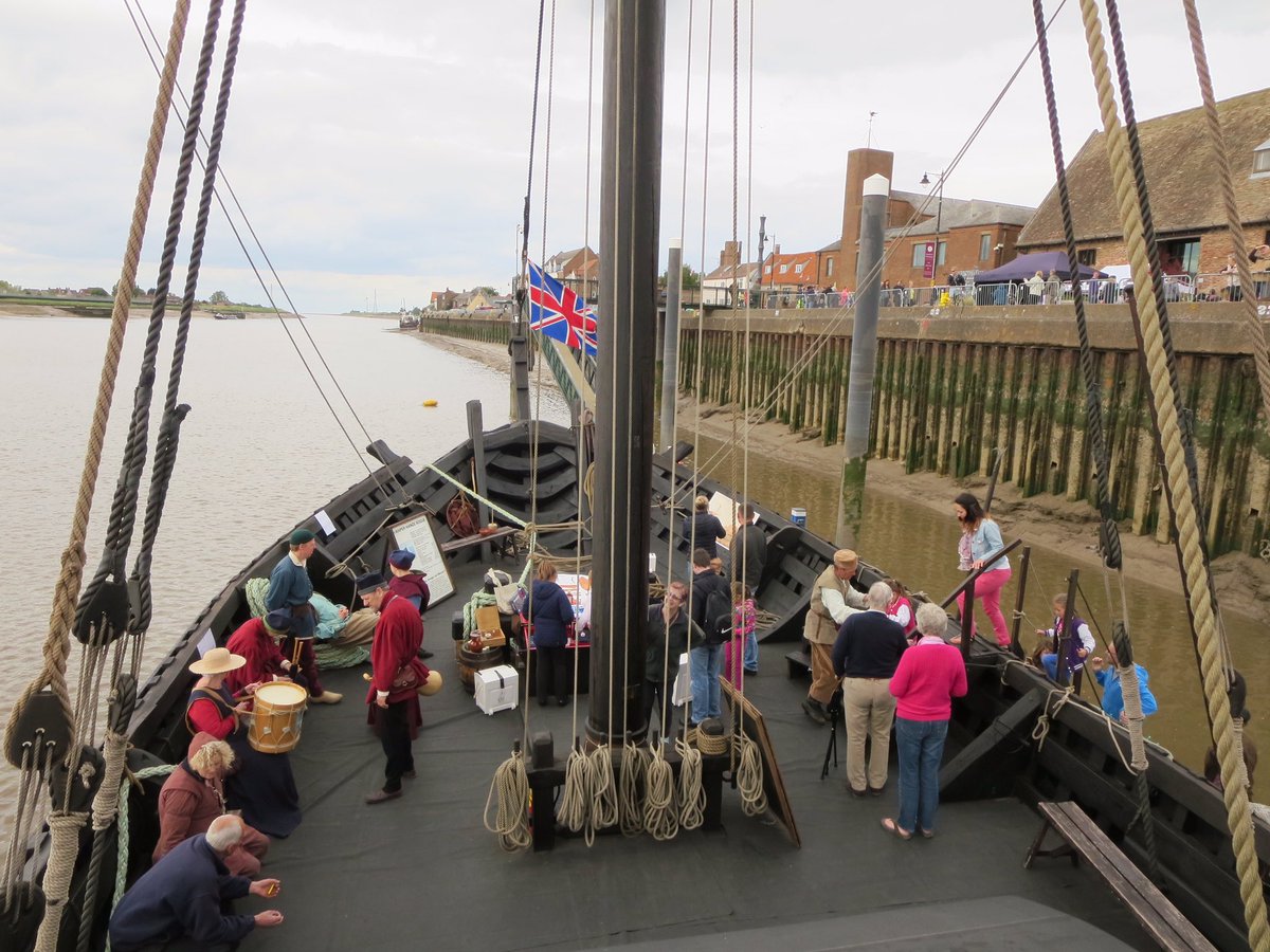  #AprilA2ZChallengeA triple score for today’s letter! In May 2015 the Kamper Kogge (a reconstruction of a 14th century trading cog) sailed over from the Netherlands for the  #Hanse Festival. K is for Kings Lynn #KingsLynn  #KamperKogge  #Kampen