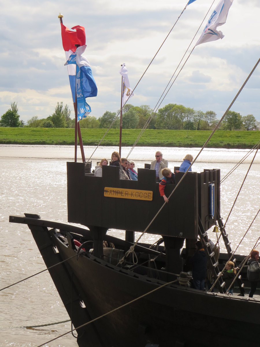  #AprilA2ZChallengeA triple score for today’s letter! In May 2015 the Kamper Kogge (a reconstruction of a 14th century trading cog) sailed over from the Netherlands for the  #Hanse Festival. K is for Kings Lynn #KingsLynn  #KamperKogge  #Kampen