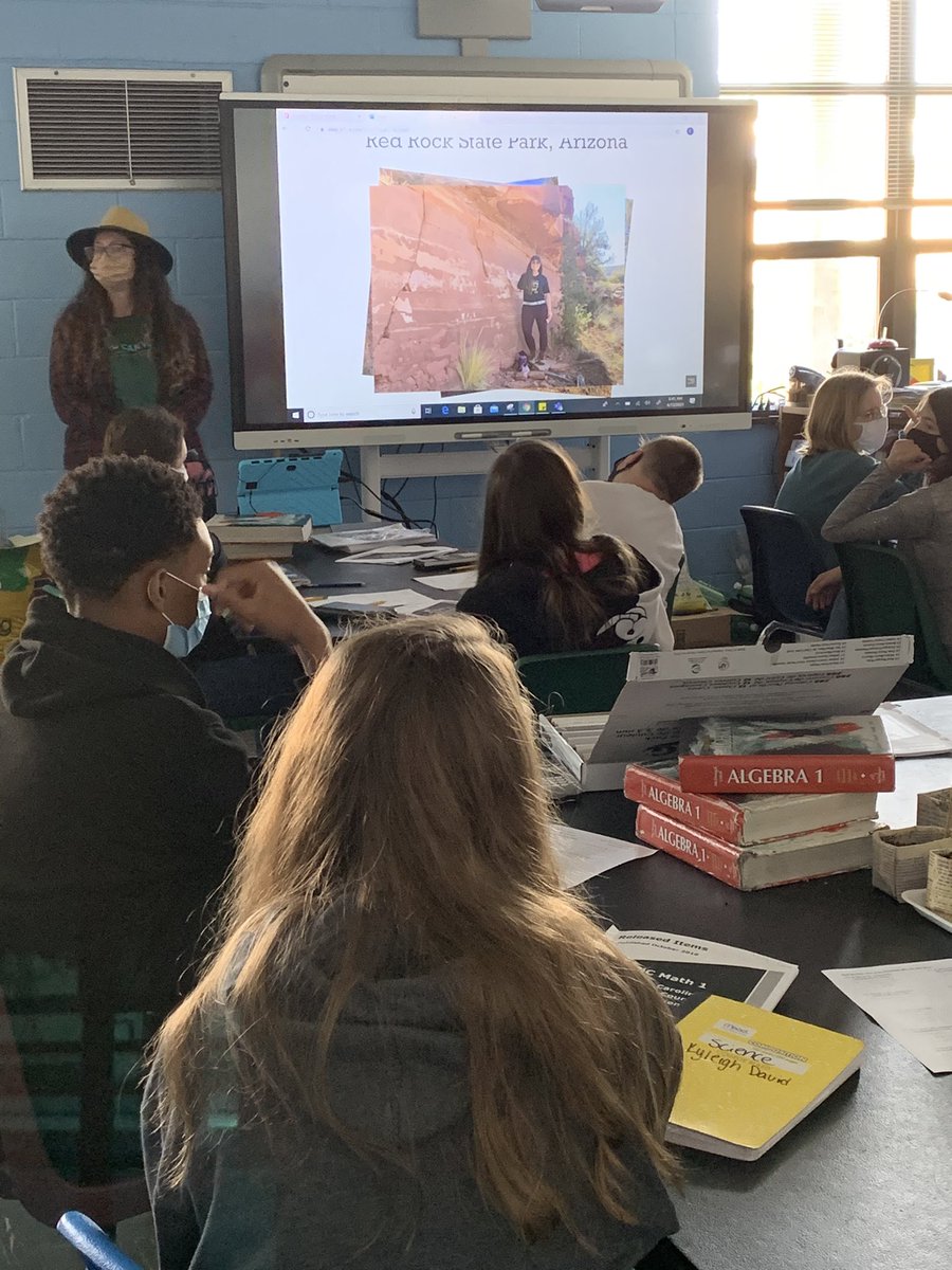 arwilmoth's tweet photo. Explorer Holland @erinjurisich visited my #OnslowAIG Science class this am. 🏔😁 She did an awesome job talking about real-life landforms on her recent excursion to AZ! 👏🏻👏🏻 #relevantscience @SBMSPIRATES https://t.co/rdmADYnIba