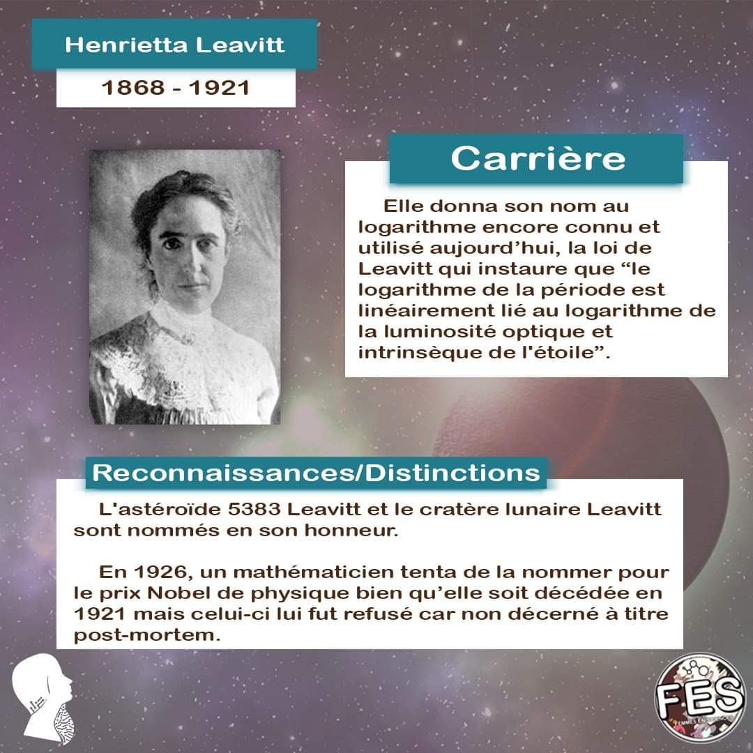 [Sciences : un domaine de femmes] Portrait d'Henrietta Leavitt

Dans le cadre la semaine astronomie, on vous propose de découvrir Henrietta Leavitt, une astronome américaine qui marqua fortement le XXème siècle par son travail. 🔭