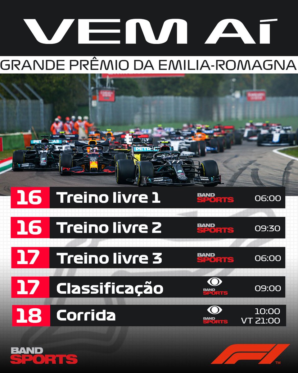 GP Emilia Romagna de F1: horários