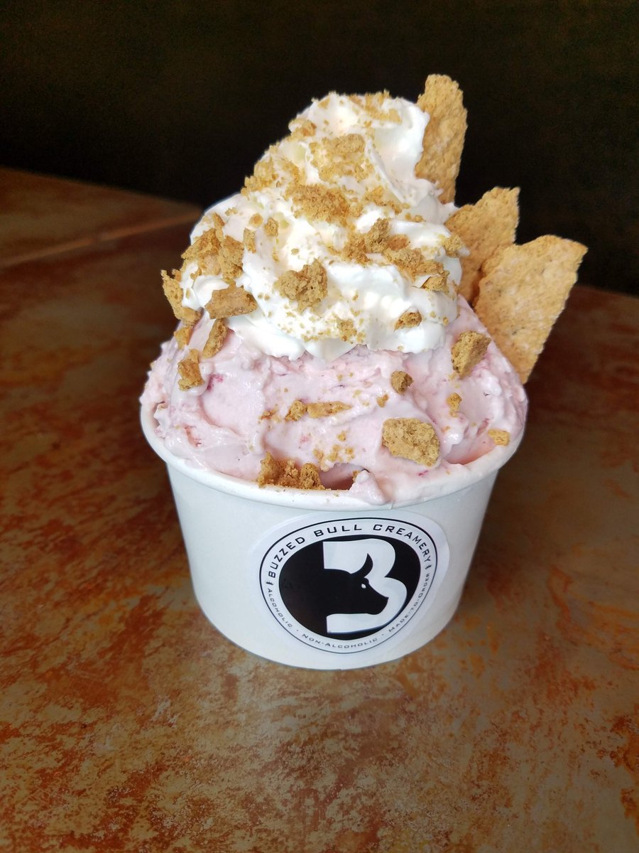 You know those strawberry shortcake bars you'd get from the ice cream truck?! 

Meet our version of the Strawberry Shortcake**

Now you can stop chasing the ice cream truck! 😎

**Cake batter ice cream with strawberries, graham crackers, and whipped cream on top.