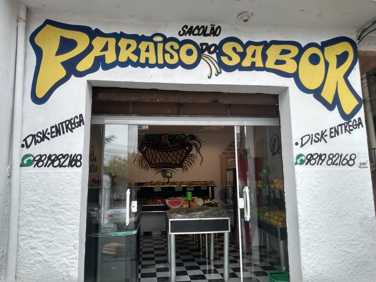 paradotrr's tweet photo. Fala família vim divulgar o nosso novo sacolão " Paraíso do Sabor " que agr se encontra no Terreirão com tudo fresquinho e bastante promoção pra nossa comunidade.. Da aquele RT pra ajudar o amigo Tmj 💪🙏❤️🍎🍍🍉🍓🥦🍌 https://t.co/xUjIPGnshq
