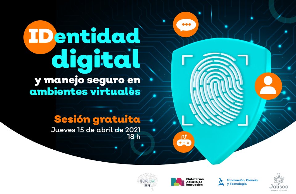 Nuestro YO digital genera cada vez más información y consecuencias legales en nuestras realidades (análoga y digital).

En alianza con <a href="/plai_mx/">PLAi</a> , el jueves 15 vamos a hablar de #IndentidadDigital.  

Regístrate aquí: bit.ly/IdentidadDigit…

Evento FB: fb.me/e/GoO5336N