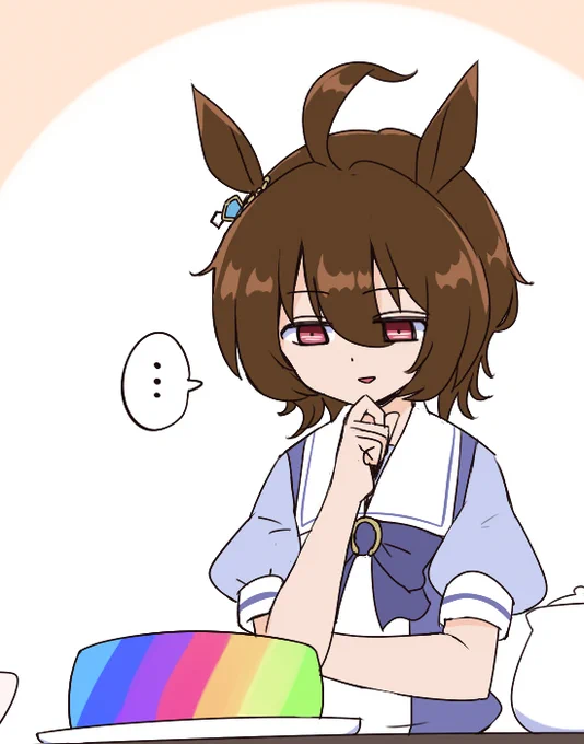 レインボーケーキを食べることになったが違和感がなかった
味は美味しかった 