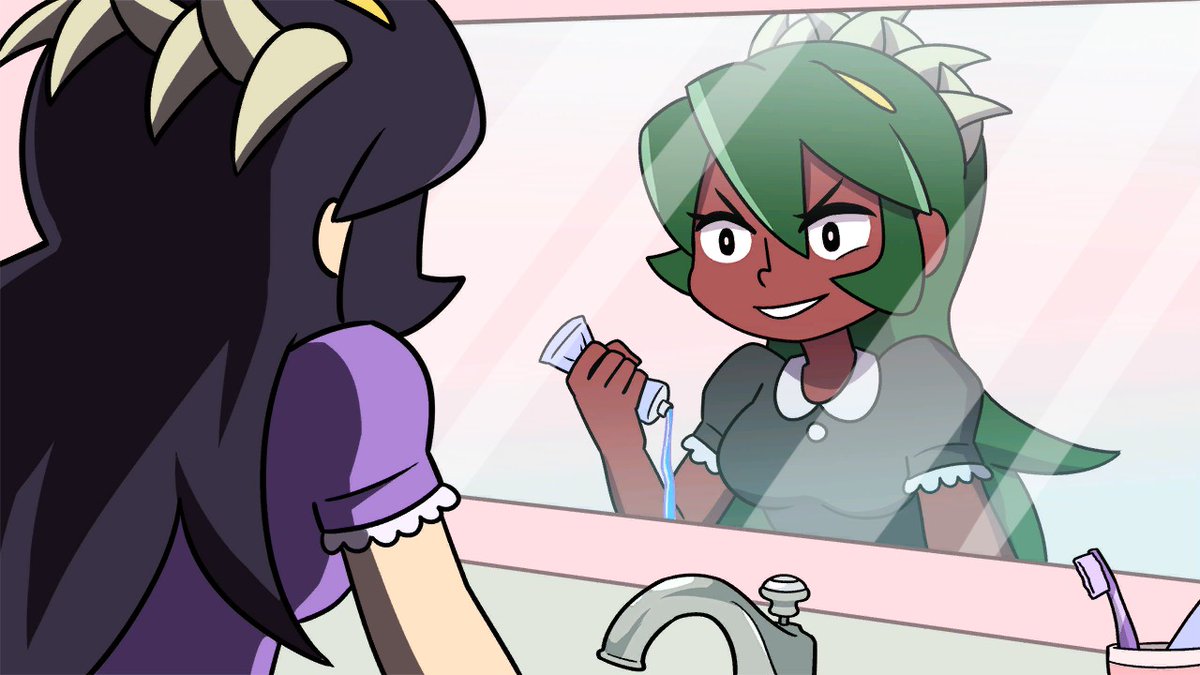 "Doesn't matter where she hides. I'll find Filia no matter what. 

In the meantime however, i should watch out for that "Annie" chick. She could get in the way of my plans of becoming Filia.... hmm

Regardless. My resolve is absolute! ...note to self, buy more toothpaste"