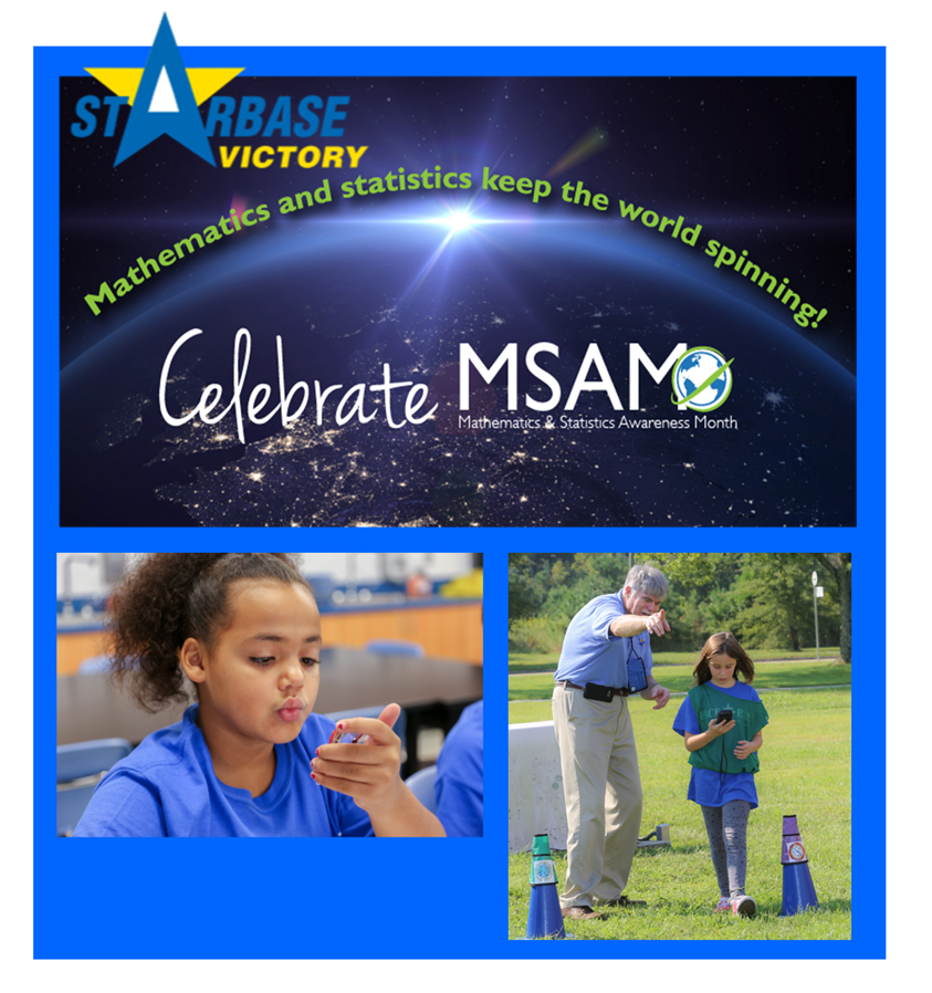 Happy Mathematics and Statistics Awareness Month! Today, math is needed every day...medicine, manufacturing, energy, biotechnology, and business! At STARBASE, we are launching futures...one child at a time! #MathStatMonth #PortsVaSchools #hamptonroads #stemeducation #mathematics