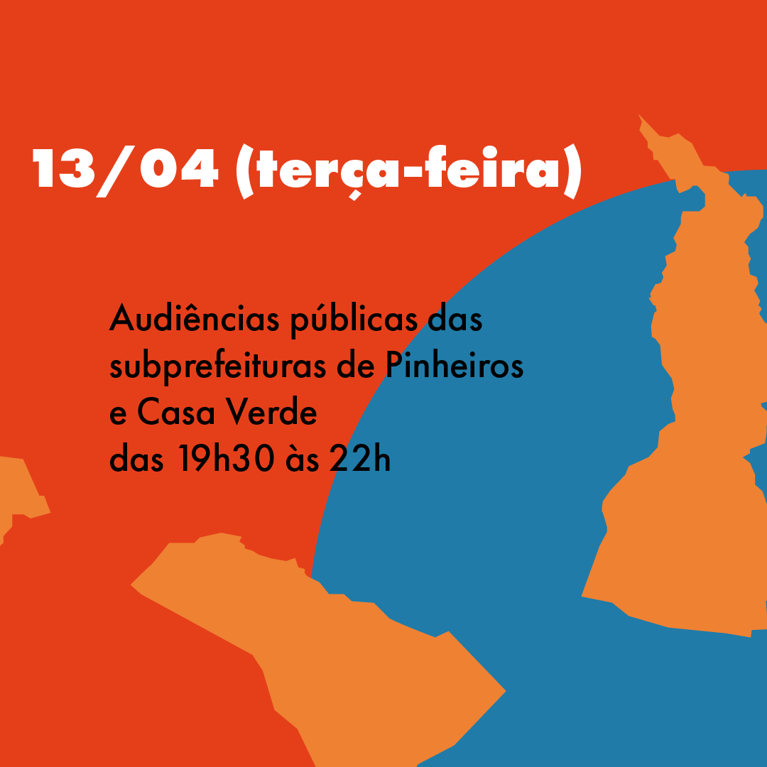 nossasaopaulo's tweet photo. #AudiênciaPública das subprefeituras de Pinheiros e Casa Verde para o #ProgramaDeMetas 2021-2024 acontece hoje a partir das 19h30. Participe para contribuir com as necessidades da sua região, o encontro será online, inscreva-se em: https://t.co/H5edJQHXI2 https://t.co/d6P1teI1qA