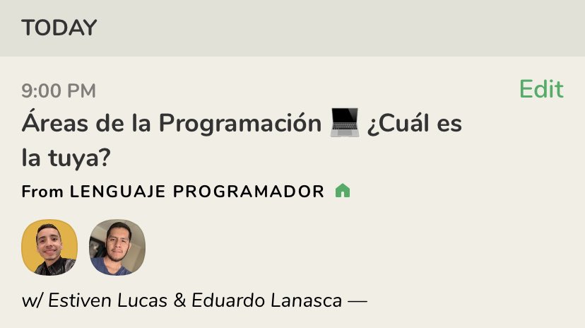 cod_programador's tweet image. Hoy por ClubHouse hablando sobre las diferentes áreas de la programación. Únetenos!
(Si necesitas invitación escríbenos un DM)
joinclubhouse.com/event/m2p5rAAx