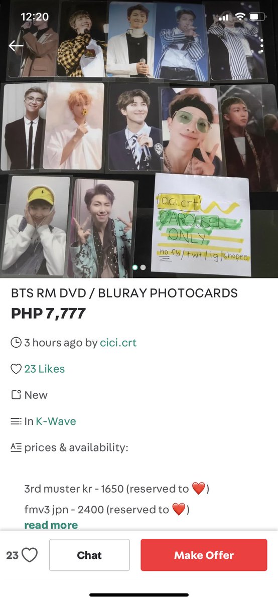 tonight, she posted a preview of her DVD PCs. since she said she’s posting one member a day, i was excited to see what Jin PCs she would have. since her school ID was DLSU, i tried searching her on fb to 1) check for legitimacy (which i should have done from the start) +