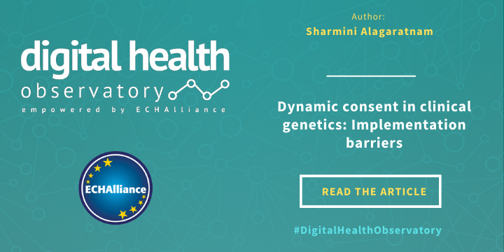 ECHAlliance's tweet photo. [#DigitalHealthObservatory article📘]

@DNV_Group has mapped and identified six underlying categories of implementation barriers for #DynamicConsent applications and discusses examples of approaches for overcoming these challenges. 

Discover more here 👇https://t.co/kVGYtdIi2Z https://t.co/mPvC9vJOgk
