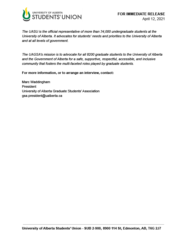 (2/2) Please read our full press release below.

Against these increases? Share your thoughts with us in the replies, contact your faculty directly, or sign this student petition that will be sent to the Faculty of Law: bit.ly/3uGrzB8