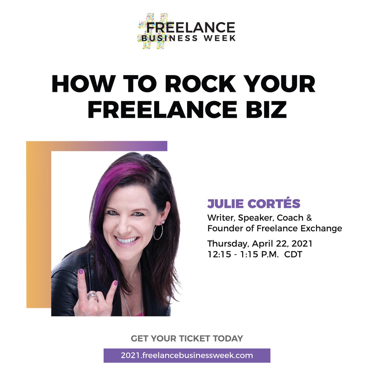 Excited to present at <a href="/freelancebizwk/">National Freelance Business Week</a> next week! Join me virtually to learn how to boost your confidence, embrace your inner badass &amp; walk away w/ a mindset that’ll help you ROCK your freelance biz! 😎 Get your all-access pass today! #FBW2021 #freelancers 2021.freelancebusinessweek.com/?sc=SO26N277&a…