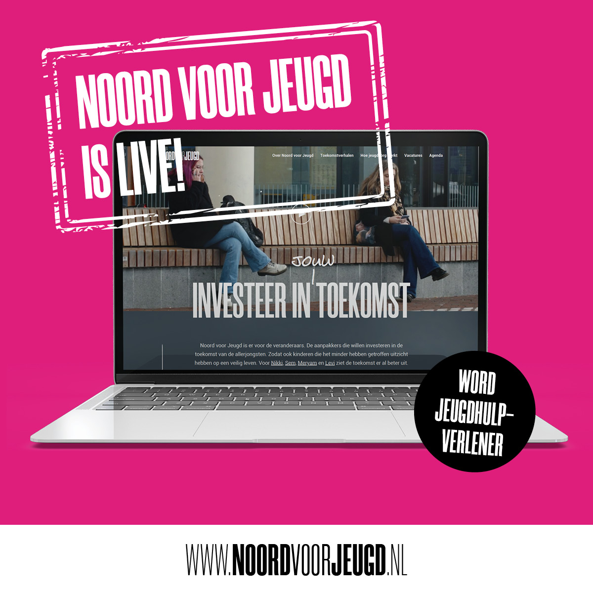 Investeer in jouw toekomst. Word jeugdhulpverlener. Dat is de boodschap van Noord voor Jeugd, een samenwerkingsverband tussen jeugdzorgorganisaties in de drie noordelijke provincies, waaronder Jeugdhulp Friesland. #noordvoorjeugd 
Ga naar noordvoorjeugd.nl