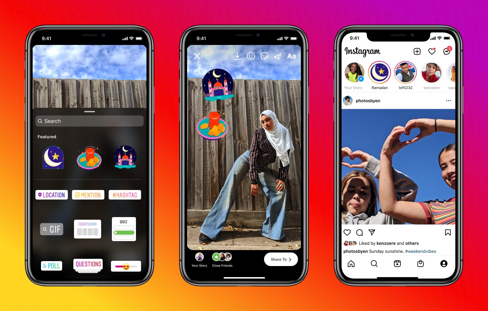 Instagram on Twitter: " Ramadan Mubarak Honor the moment with stickers designed by @haluulie. Use them and your story will be added to a shared # Ramadan story where friends can see how you're celebrating … https://t.co/xz40g5oYD4"