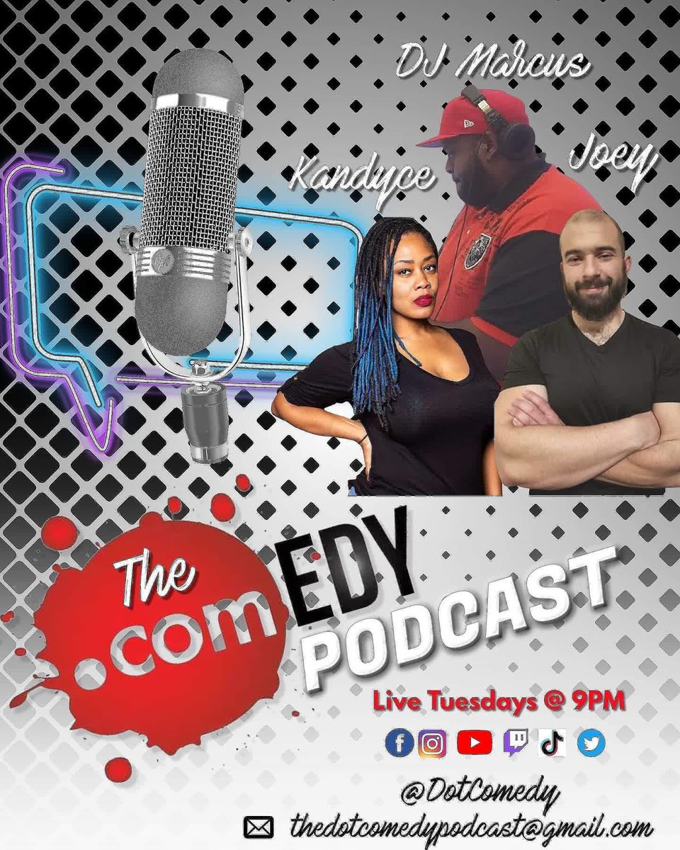 dotcomedyDC's tweet photo. The @dotcomedy #podcast goes #live #Tuesdaynight @ 9pm ET

Every Week we take a blow torch of #hottakes to the #worlds #currentevents and #news with #DMV #comedians and #special guests

#streamus on #FB #IGTV #Twitch #Twitter or #youtube https://t.co/oKINdsra2H