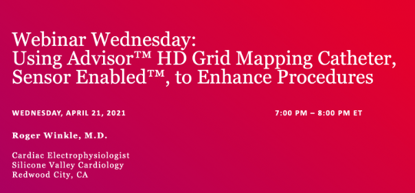 #EPeeps, please join us on April 21 for a special #MedEd webinar presentation featuring distinguished speaker Dr. Roger Winkle on utilizing #HDGrid to enhance procedures using high density maps.

Register: adobe.ly/3g6VxKB

Important Safety Info: bit.ly/32aSA3v