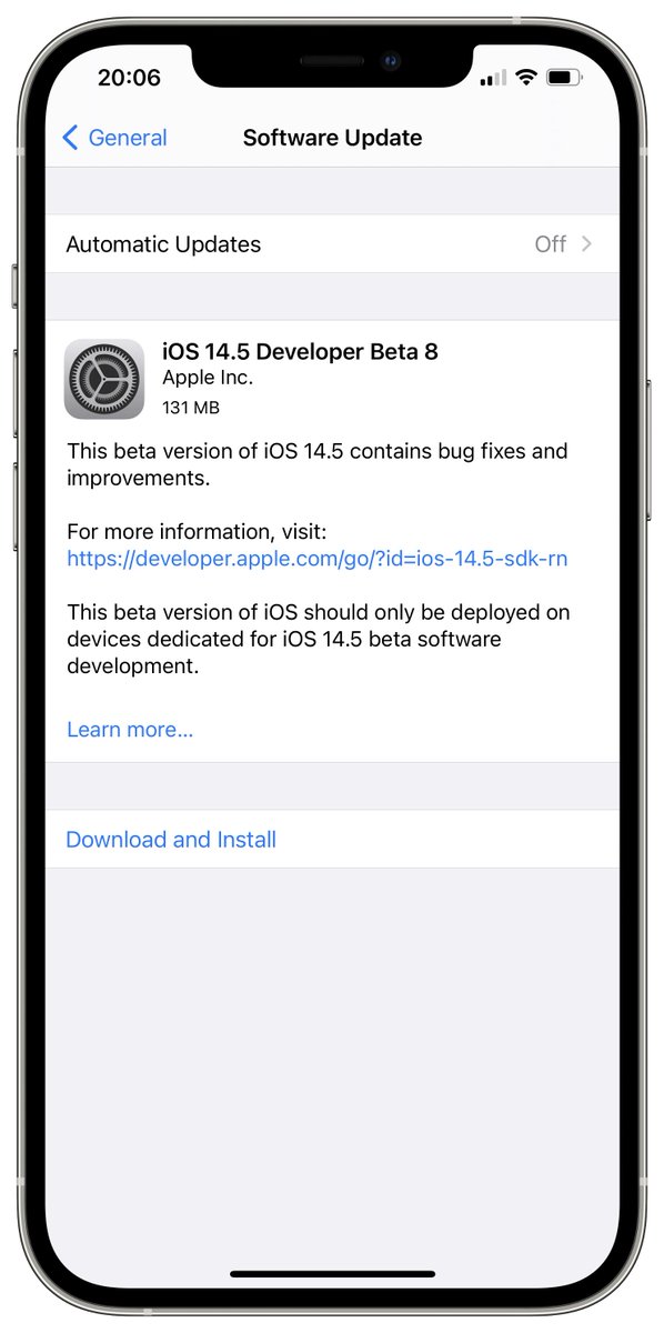 iSWUpdates's tweet image. iOS 14.5 Dev Beta 8 (18E5199a) has been released. #iOS145 #iOS145DevBeta8 #iOS145Beta8