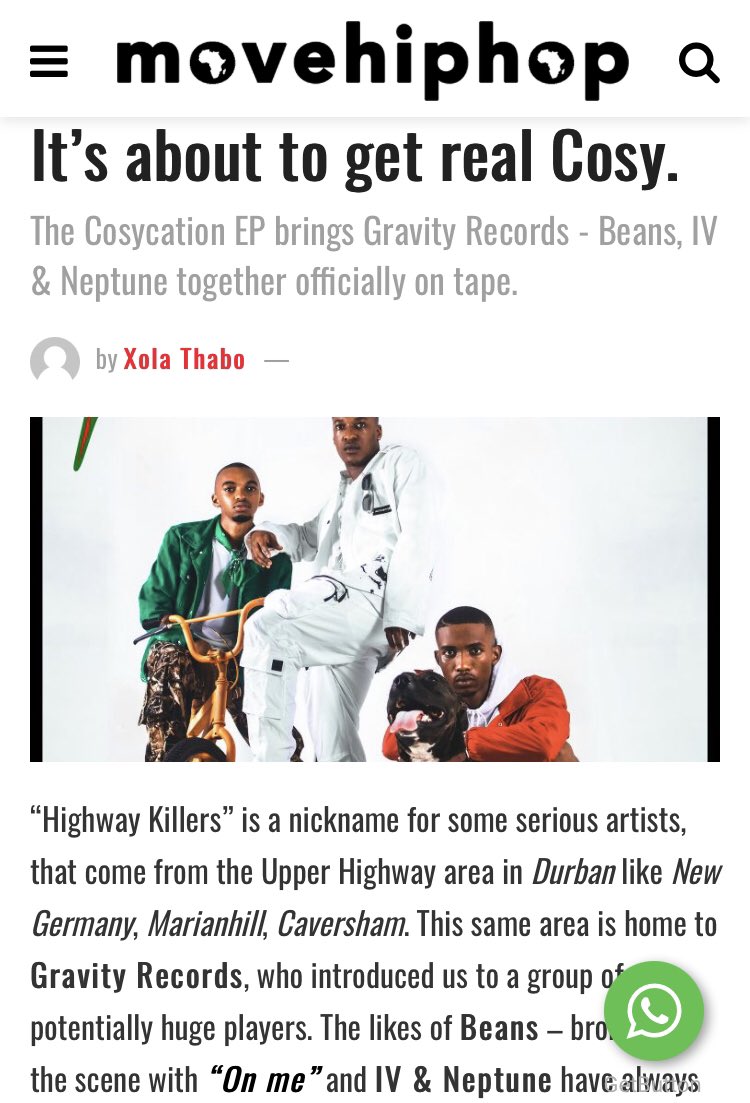 CO$YCATION YSOC EP - 14-04-2021🤎🍂 

Our debut EP silungile bafeth’ through rough lockdown  situations ushukela is finally ready📡 

CO$Y VIBES $AVE LIFES🍂

linktr.ee/CosyCation