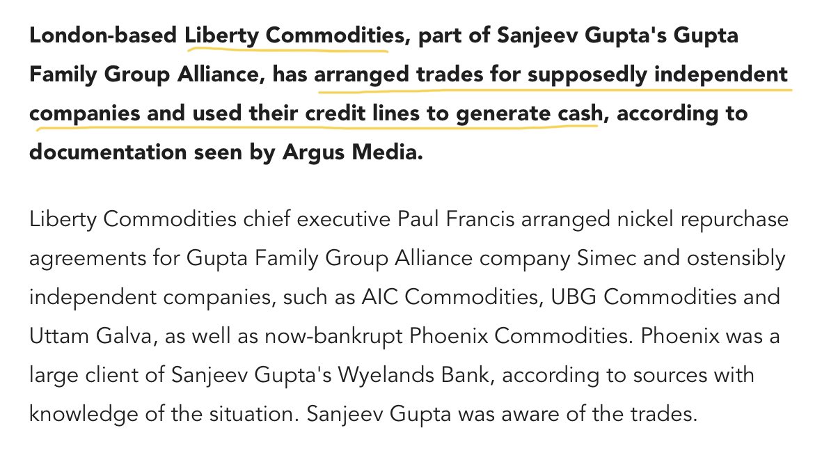 CharterhouseSq's tweet photo. 🗯 Latest on #LibertyCommodities from #ArgusMedia’s Colin Richardson https://t.co/mnJxSstII7 \via @C_Rich81 👏
#️⃣ #Liberty #GFG #Gupta #GFGa https://t.co/IRsMKrNZ1G