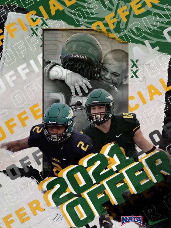 Gabe_pinon's tweet photo. After a great phone call with @CoachGlas05, I am proud to announce that I have been offered an NAIA scholarship from @PCSaintFootball! 🙏🏽🟡🟢@coachswaggtos @DLCoachTiaDAC @coach_North3 @DeAnzaFB @DLechuga49 @DRRJuCo_Cali @DRRHaWgs_DaWgs  #JucoProduct #SA1NTARMY #Takeflight21🛫 https://t.co/13qlUtHXDk