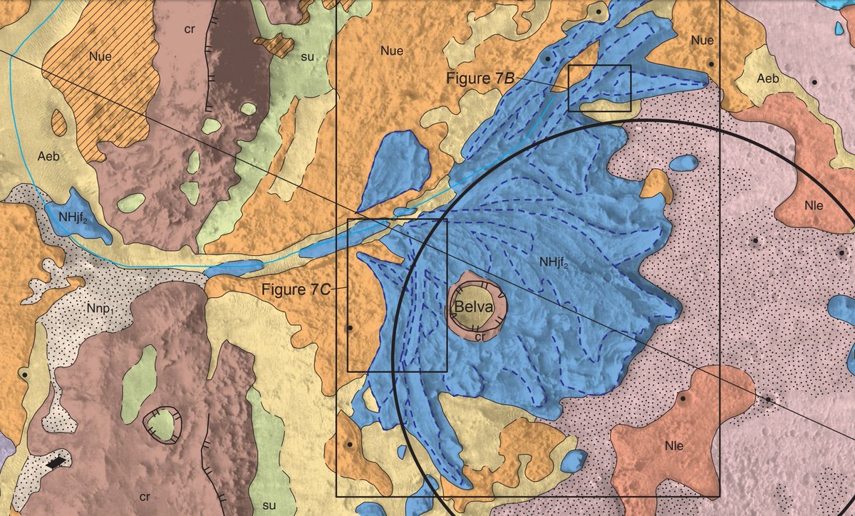 MindGeographic's tweet image. Mapa geológico del cráter #Jezero (Marte), donde la #Perseverance tomará muestras de un abanico aluvial.
Puedes ver el mapa completo en enlace: pubs.er.usgs.gov/publication/si…