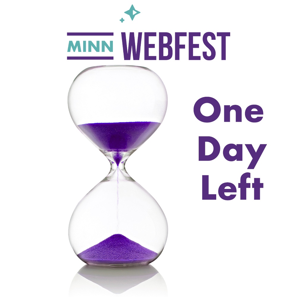 MNWebFest's tweet image. Tick, tock! Just one day left in our regular submission period. Submit today via @FilmFreeway! 

filmfreeway.com/MNWebFest

#MNWebFest2021 #MNWebFest