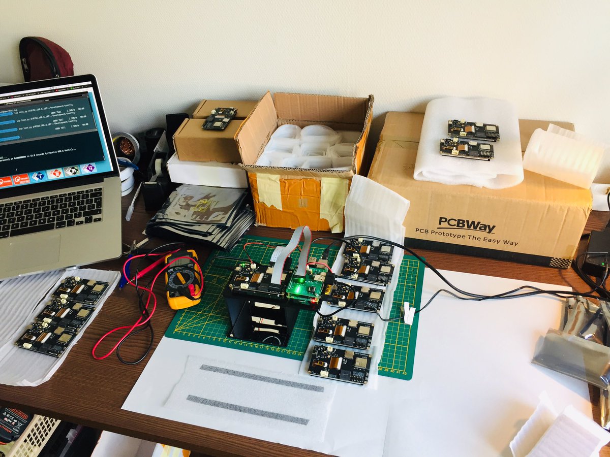 DustinWattsNL's tweet photo. Testing has begun! #ESP32Touchdown https://t.co/RHiwPZx7F0